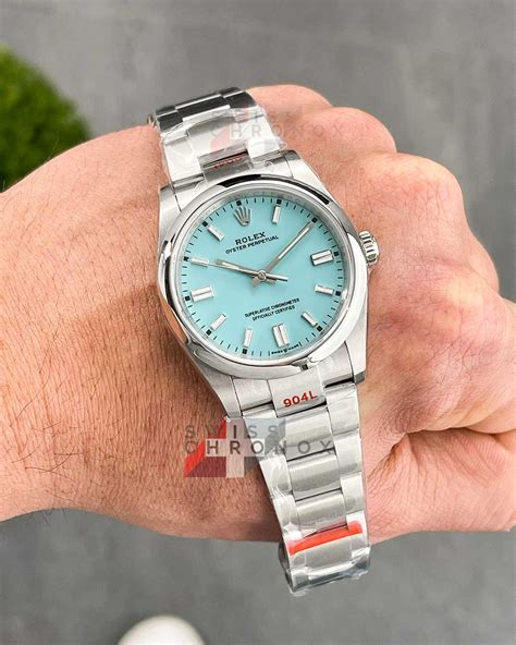 oyster perpetual light blue dial